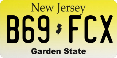 NJ license plate B69FCX