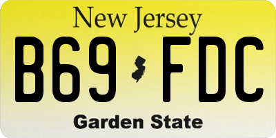 NJ license plate B69FDC