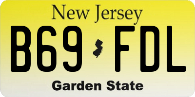 NJ license plate B69FDL