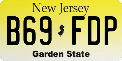NJ license plate B69FDP