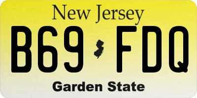 NJ license plate B69FDQ