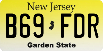 NJ license plate B69FDR