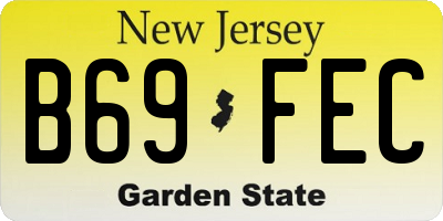 NJ license plate B69FEC