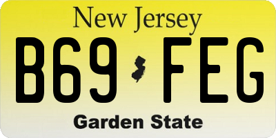 NJ license plate B69FEG