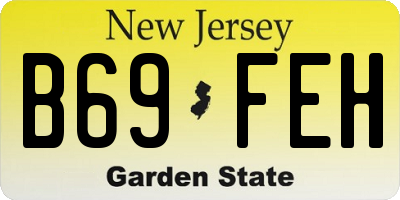 NJ license plate B69FEH