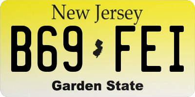NJ license plate B69FEI