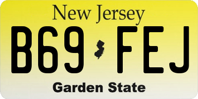 NJ license plate B69FEJ