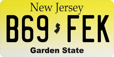 NJ license plate B69FEK