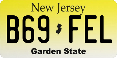 NJ license plate B69FEL