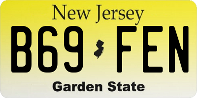 NJ license plate B69FEN