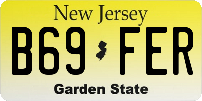 NJ license plate B69FER