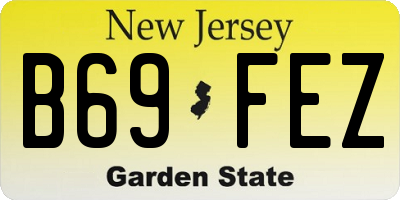 NJ license plate B69FEZ