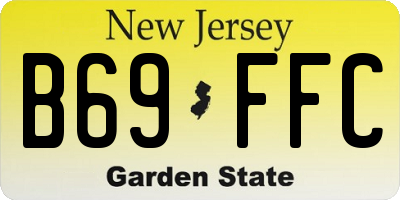 NJ license plate B69FFC