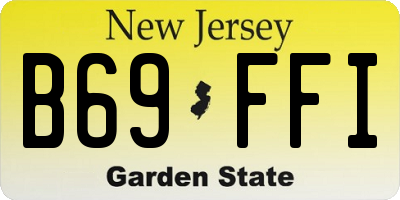 NJ license plate B69FFI