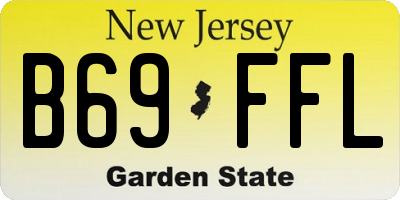 NJ license plate B69FFL
