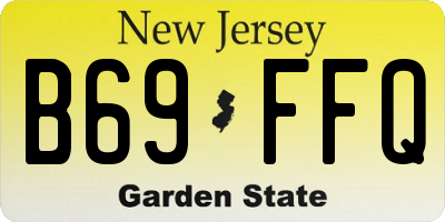 NJ license plate B69FFQ