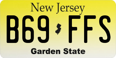 NJ license plate B69FFS