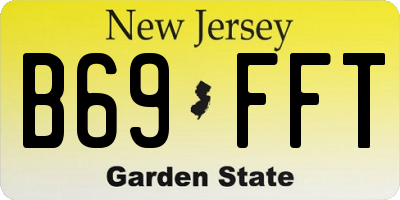 NJ license plate B69FFT