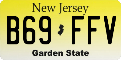 NJ license plate B69FFV