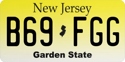 NJ license plate B69FGG