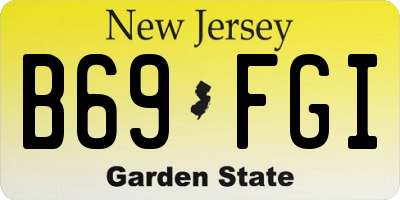 NJ license plate B69FGI