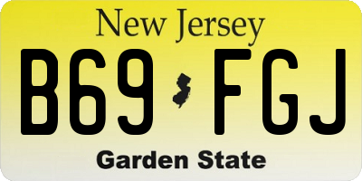 NJ license plate B69FGJ