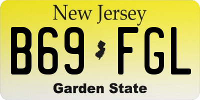 NJ license plate B69FGL