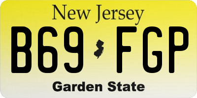 NJ license plate B69FGP
