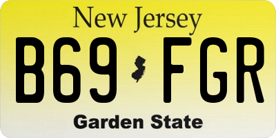 NJ license plate B69FGR