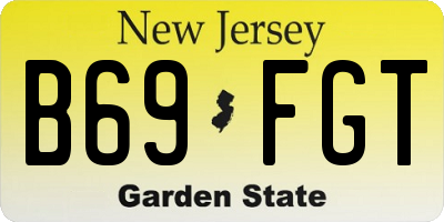NJ license plate B69FGT