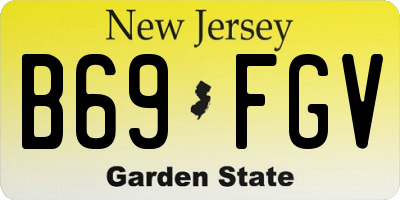 NJ license plate B69FGV