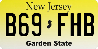 NJ license plate B69FHB