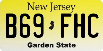 NJ license plate B69FHC