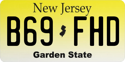 NJ license plate B69FHD