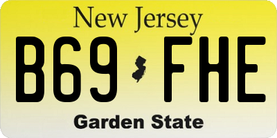 NJ license plate B69FHE