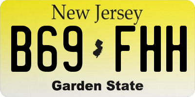 NJ license plate B69FHH