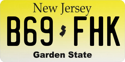 NJ license plate B69FHK