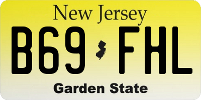 NJ license plate B69FHL