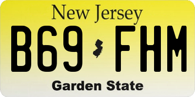 NJ license plate B69FHM