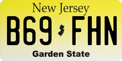 NJ license plate B69FHN
