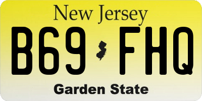 NJ license plate B69FHQ