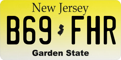 NJ license plate B69FHR
