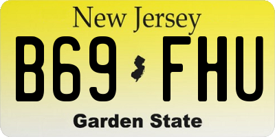 NJ license plate B69FHU