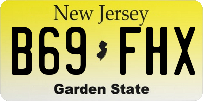 NJ license plate B69FHX