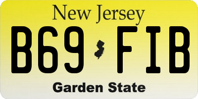 NJ license plate B69FIB