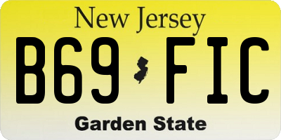 NJ license plate B69FIC