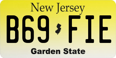 NJ license plate B69FIE