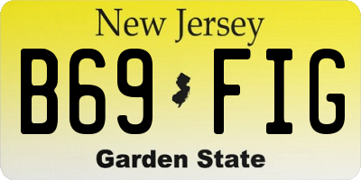 NJ license plate B69FIG