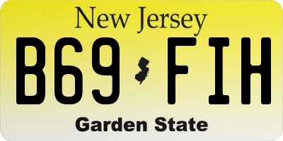 NJ license plate B69FIH
