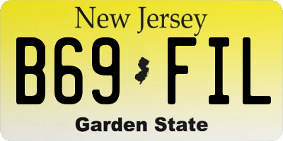 NJ license plate B69FIL